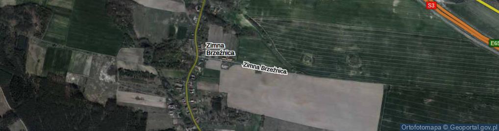 Zdjęcie satelitarne Zimna Brzeźnica ul.